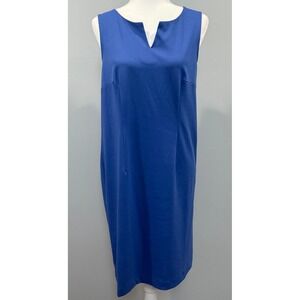 Talbots‎ Blue Sleeveless Sheath Dress Career Work Wear Medium M NWT